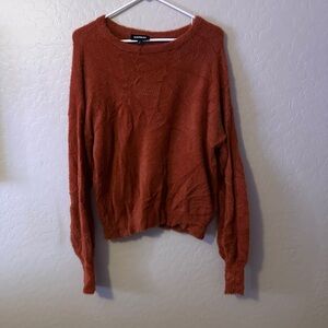 Express Women's Burnt Orange Sweater